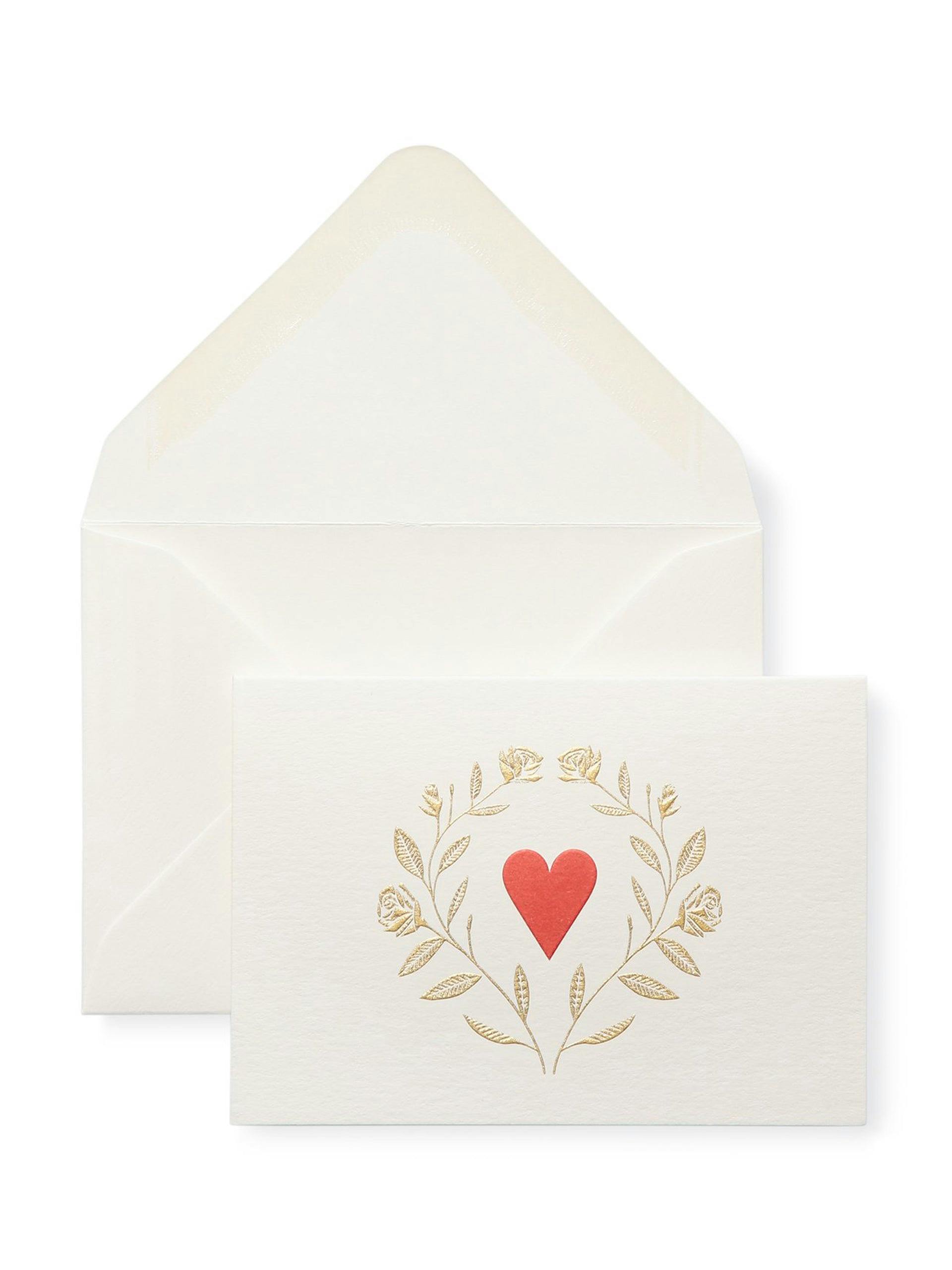 Small heart-motif card