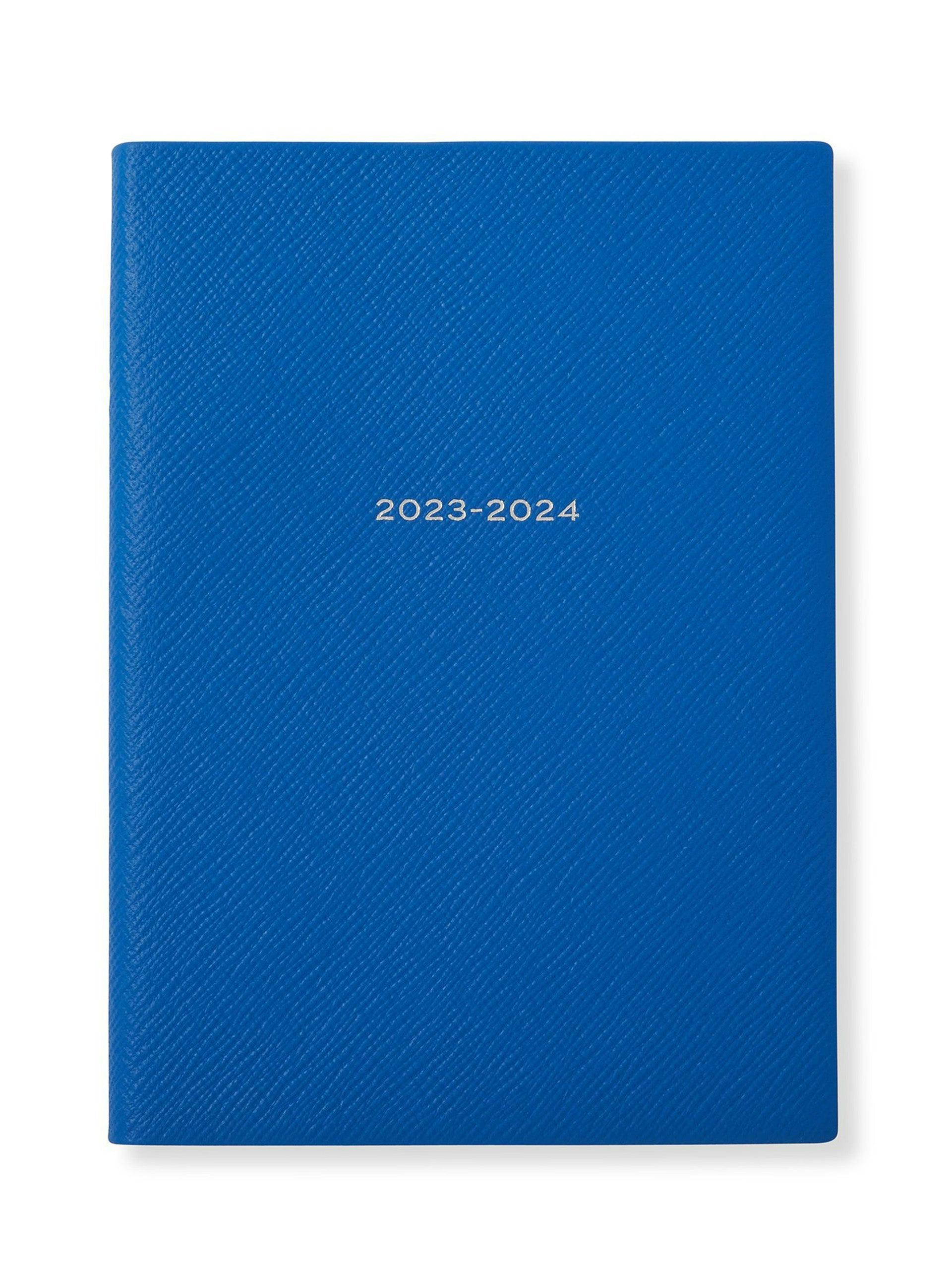 Weekly diary in bright blue