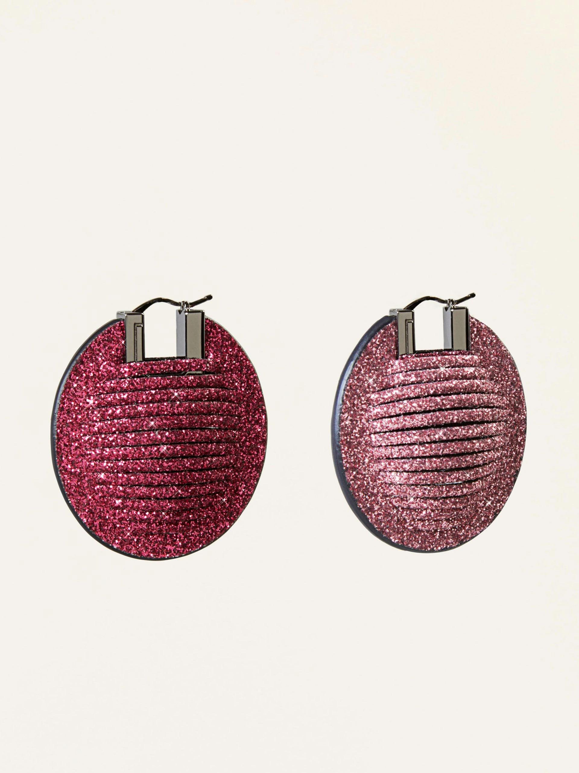 Fuchsia Geo Crystal earrings