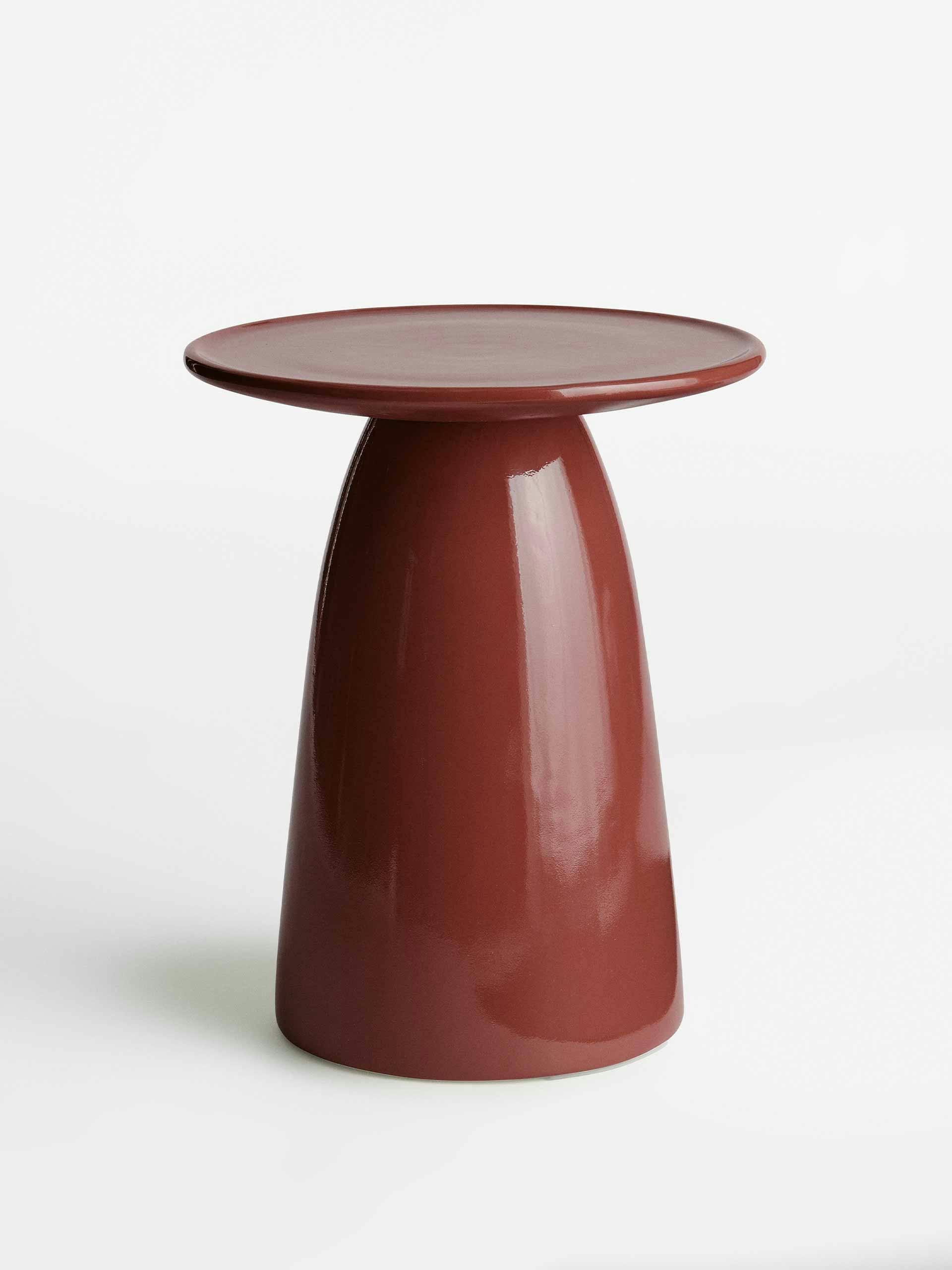 Red side table