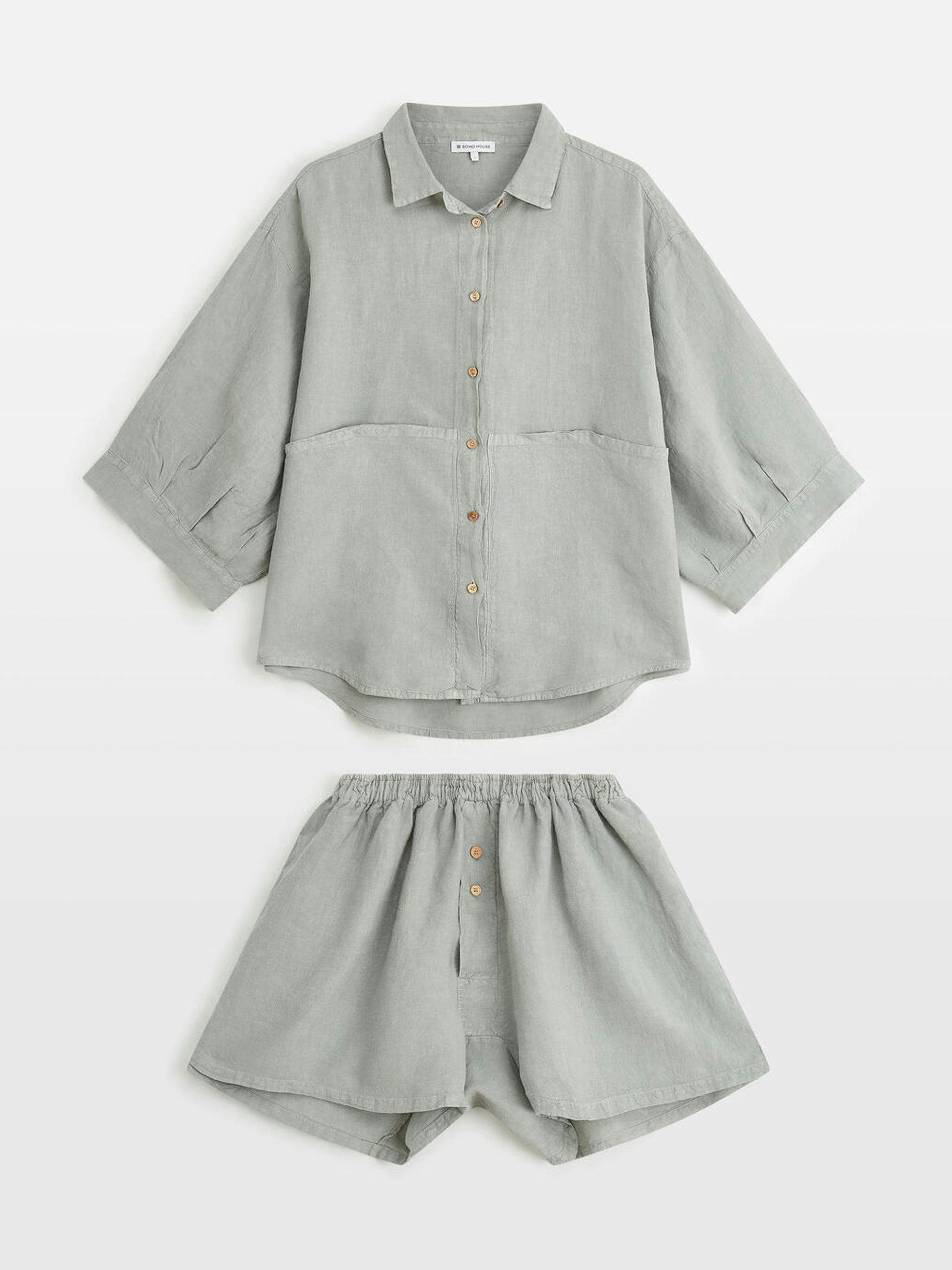 Linen short pyjama set