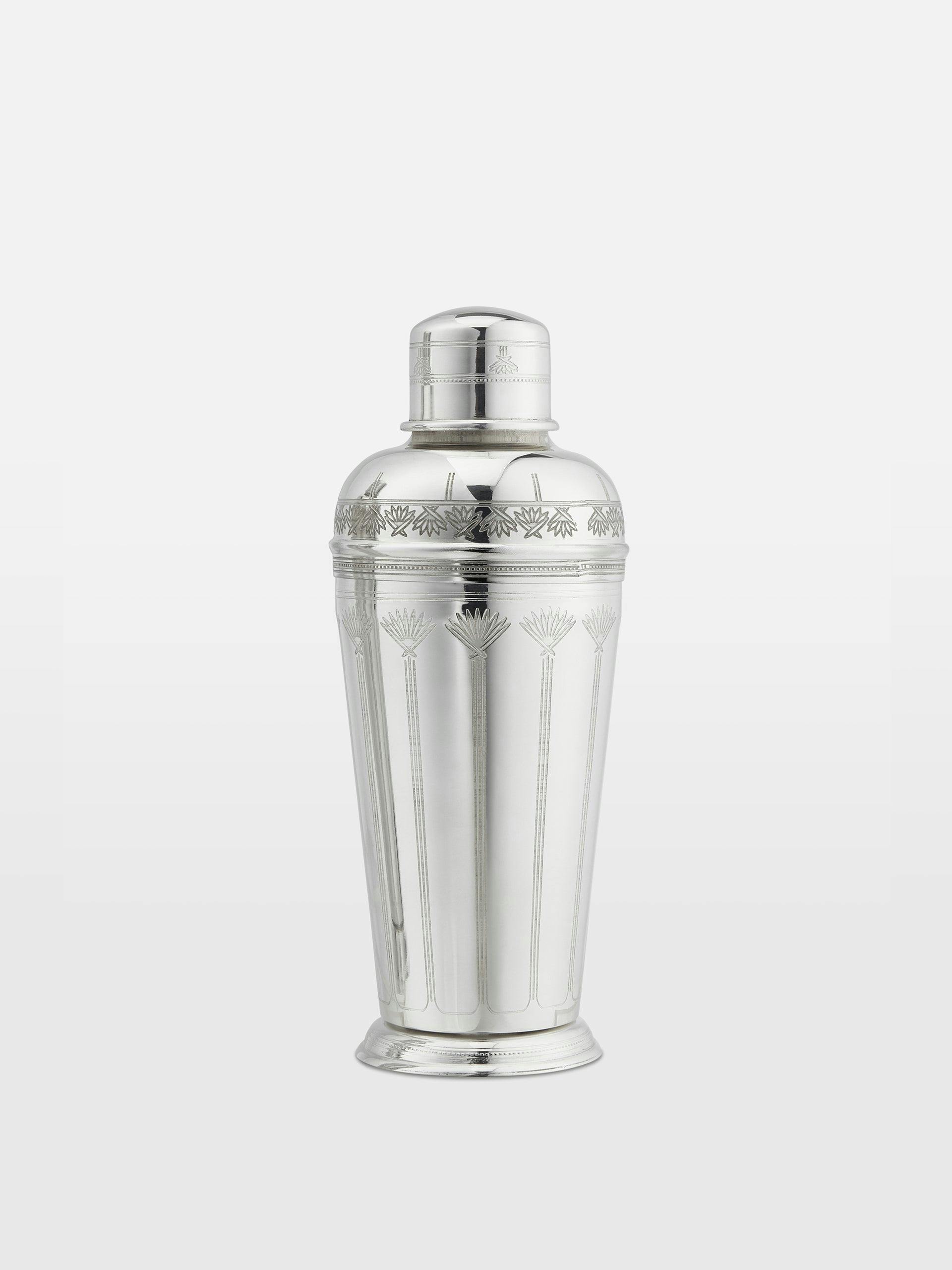 Silver engraved cocktail shaker