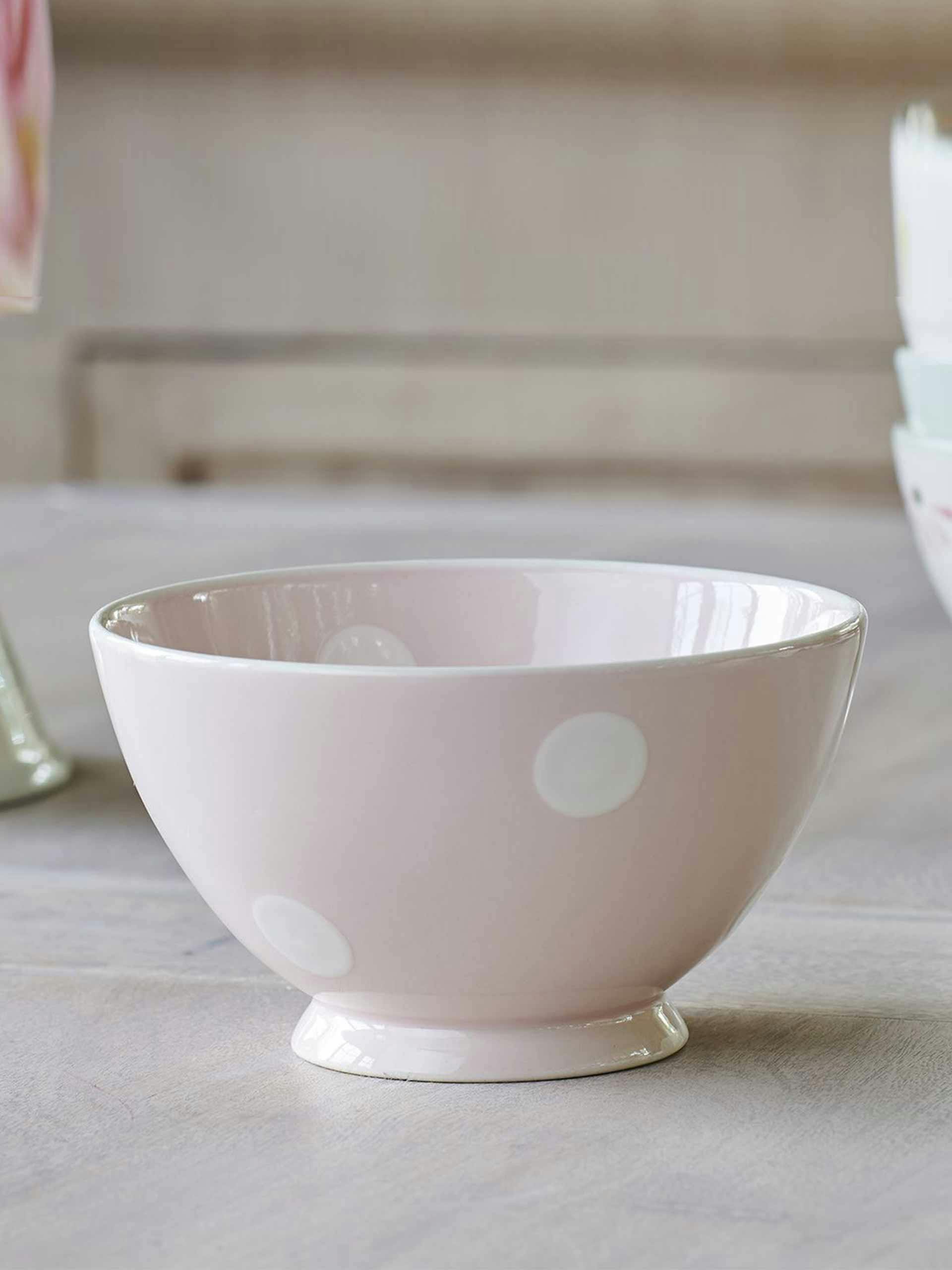 Pink spotted French bowl