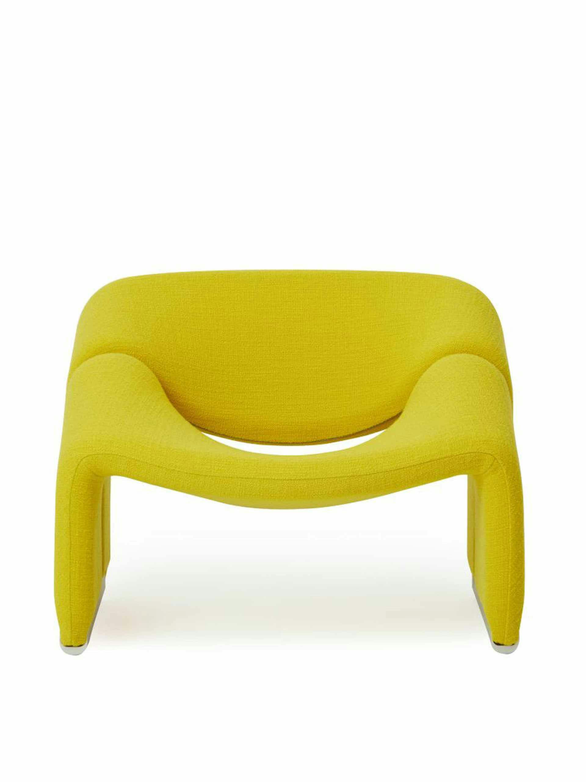 Yellow sculptural chair