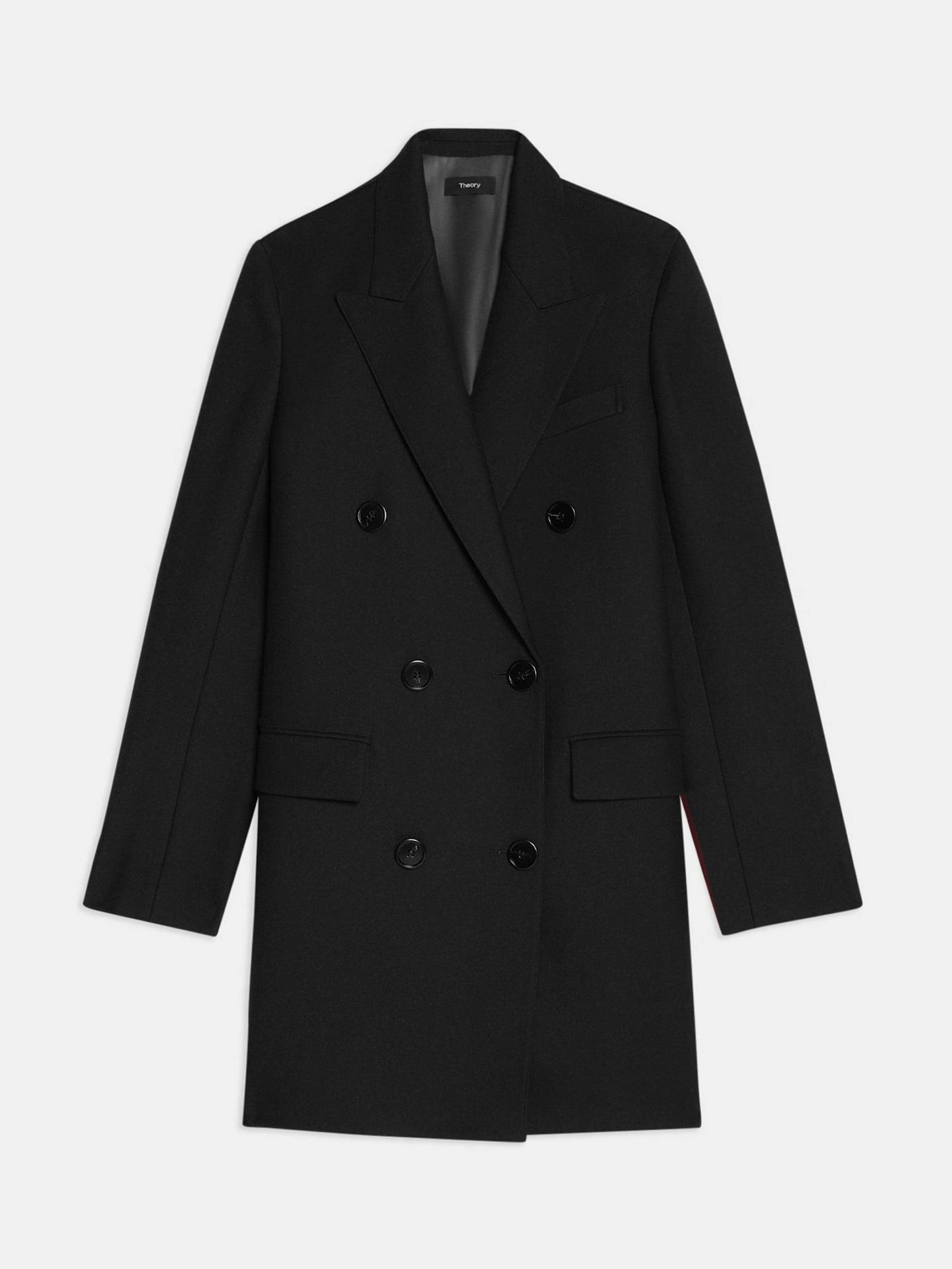 Oversized double-breasted bond wool luxe coat