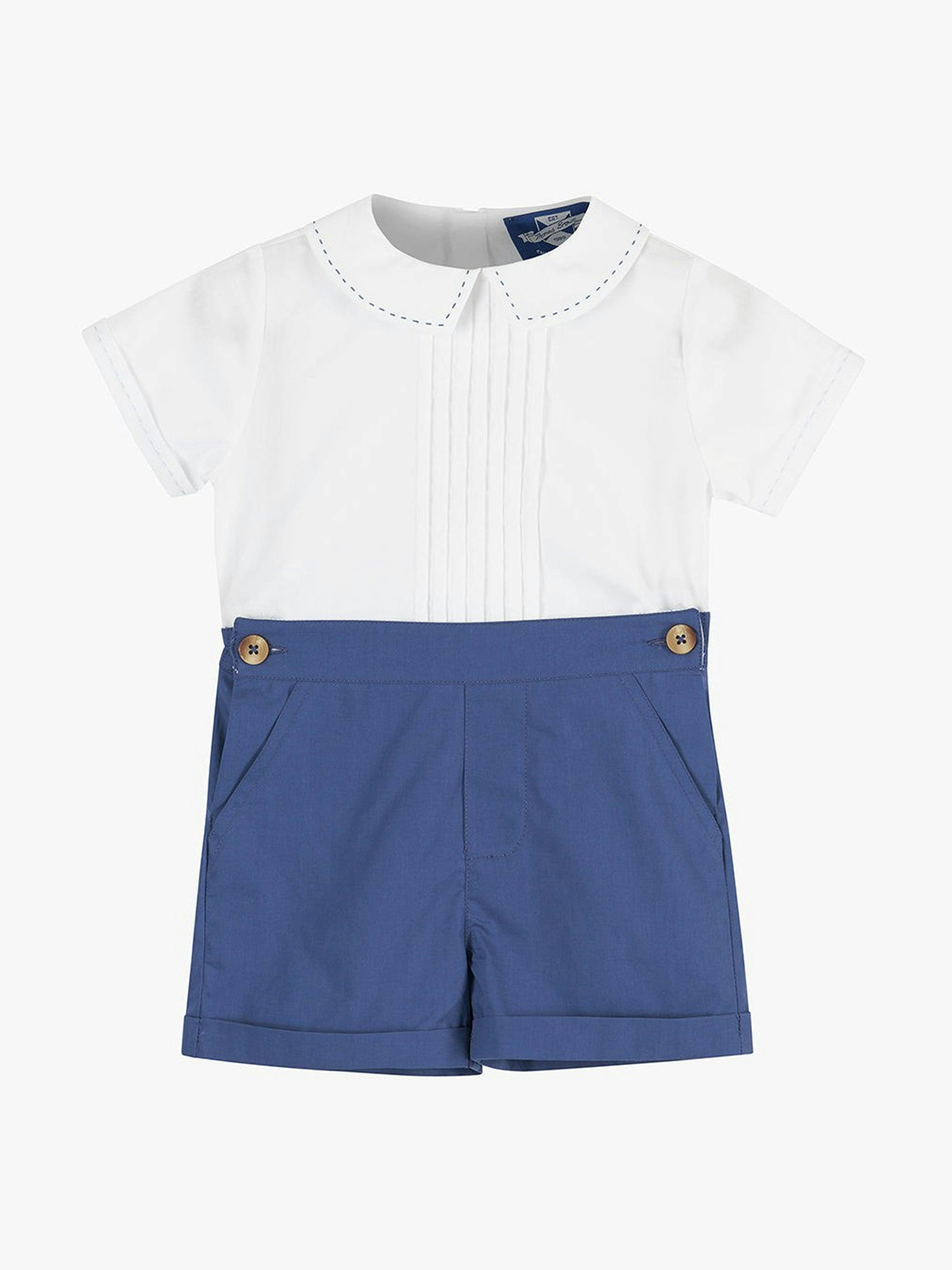 Little ones Rupert set in French navy and white