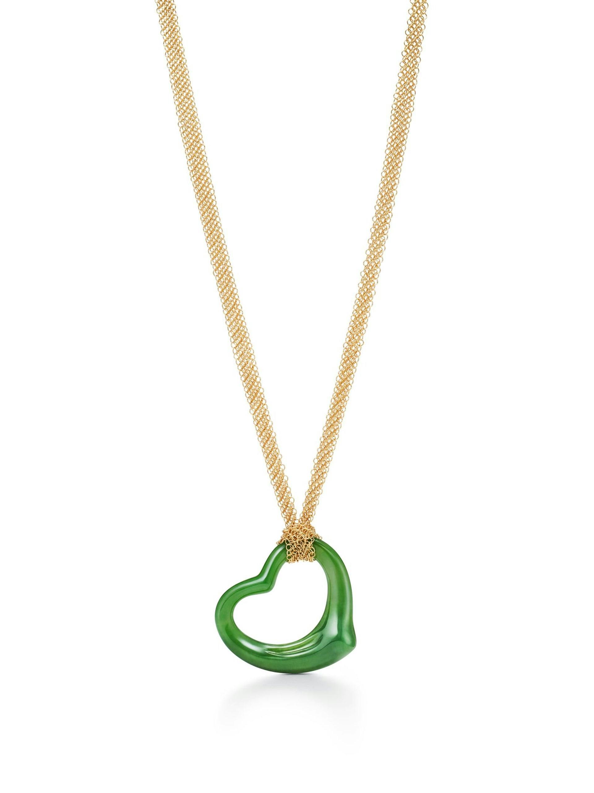 Green heart necklace