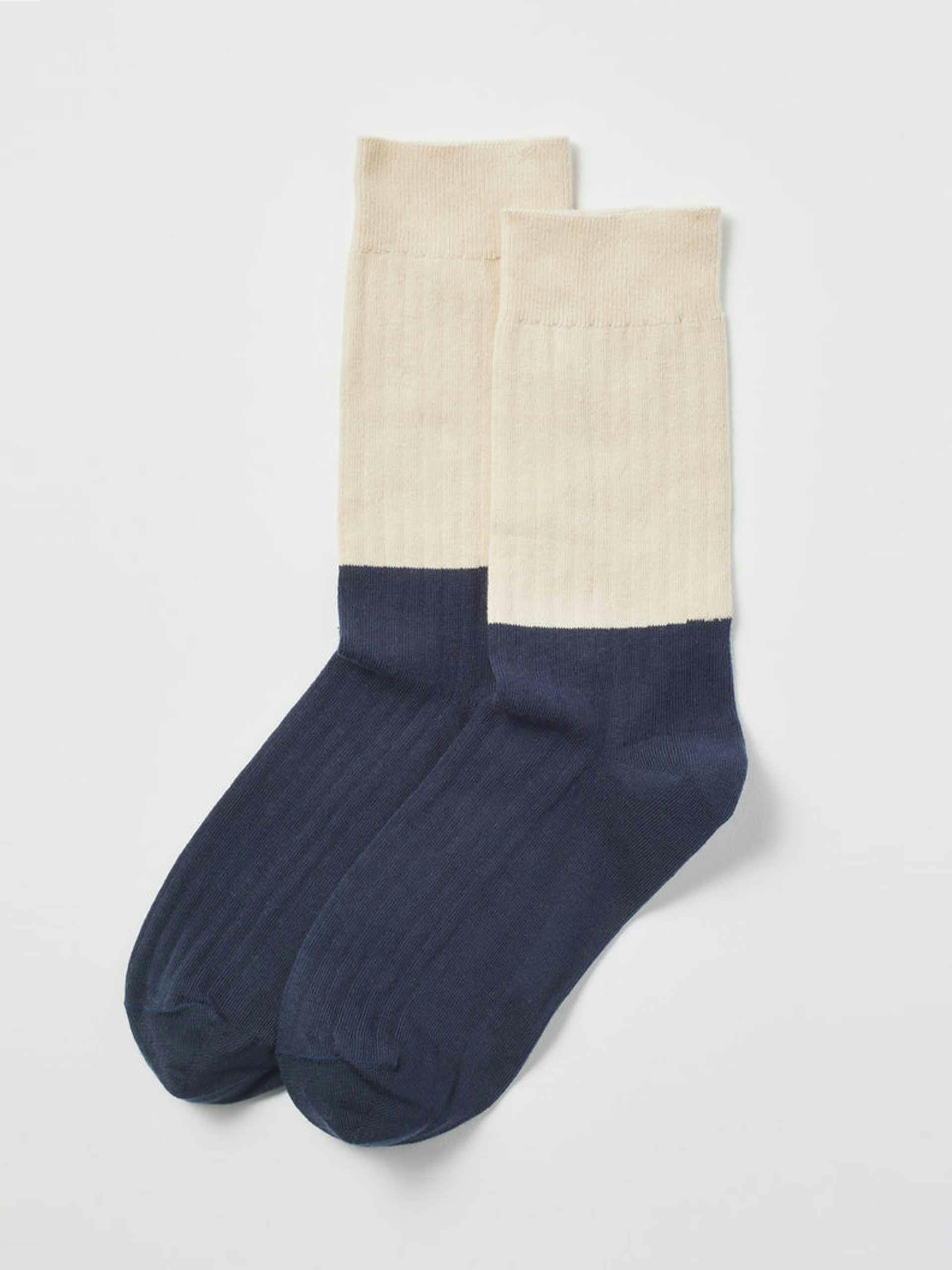 Colour block ribbed socks