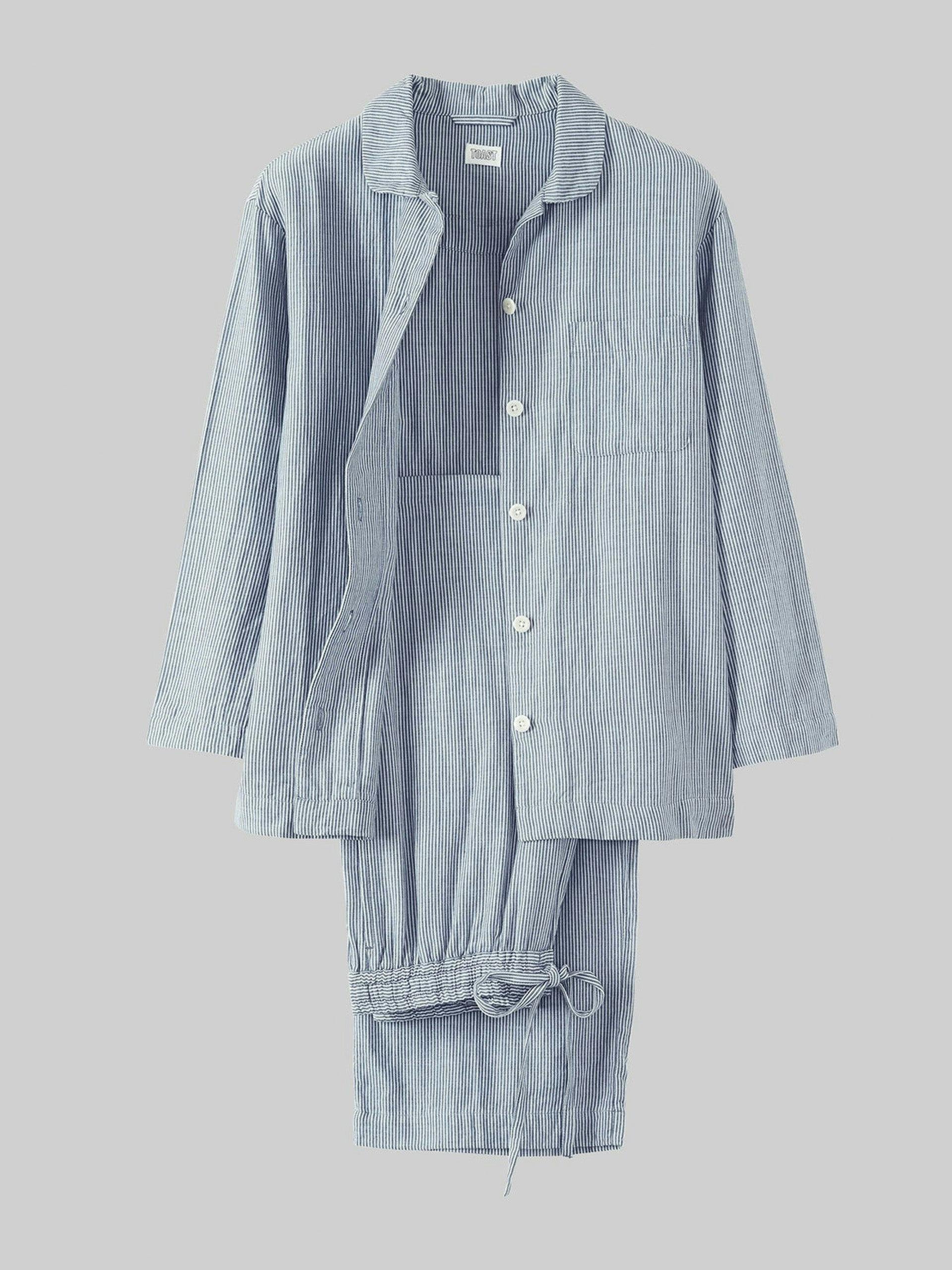 Striped double cotton pyjama set