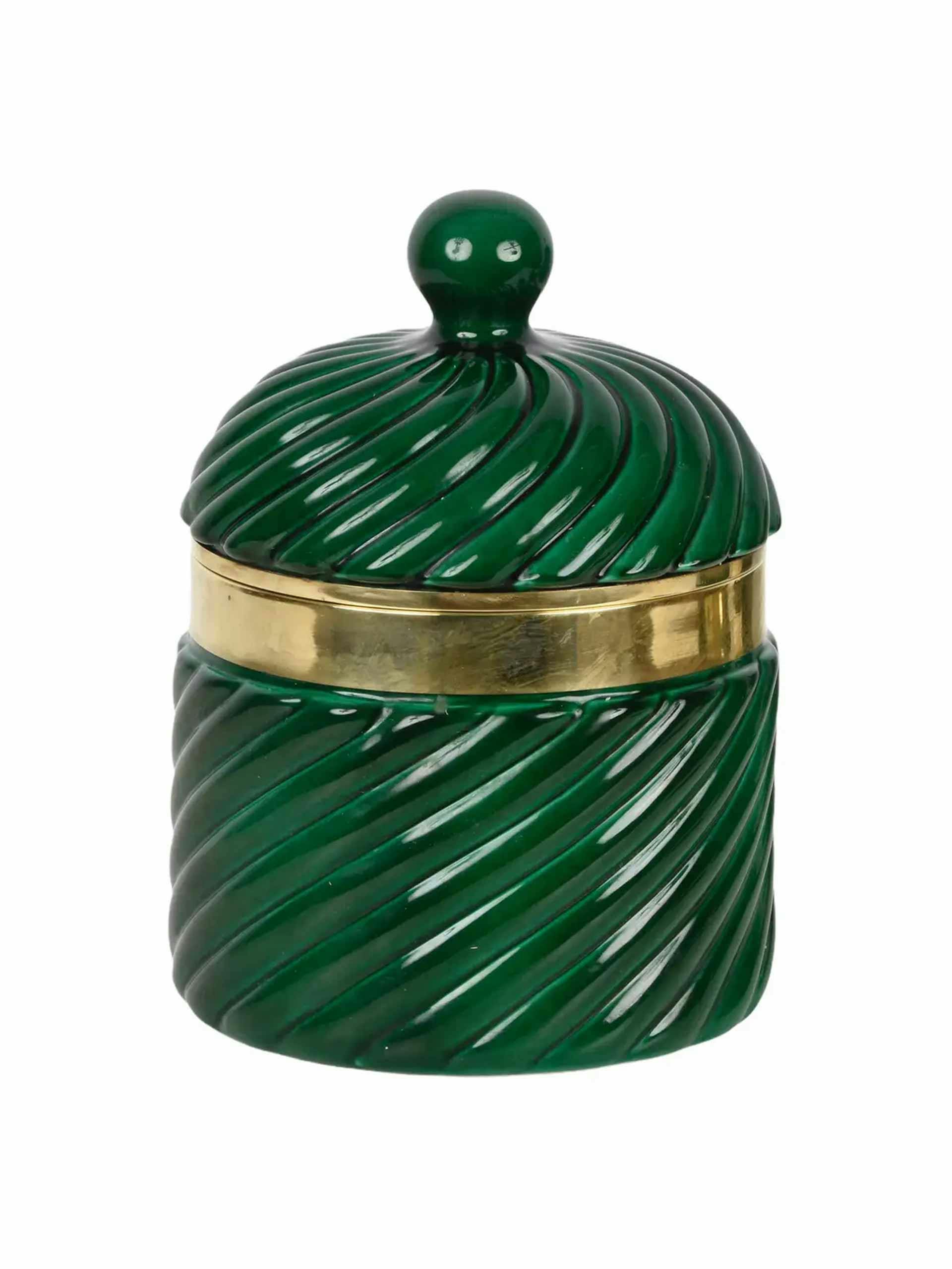 Ceramic and brass Italian ice bucket