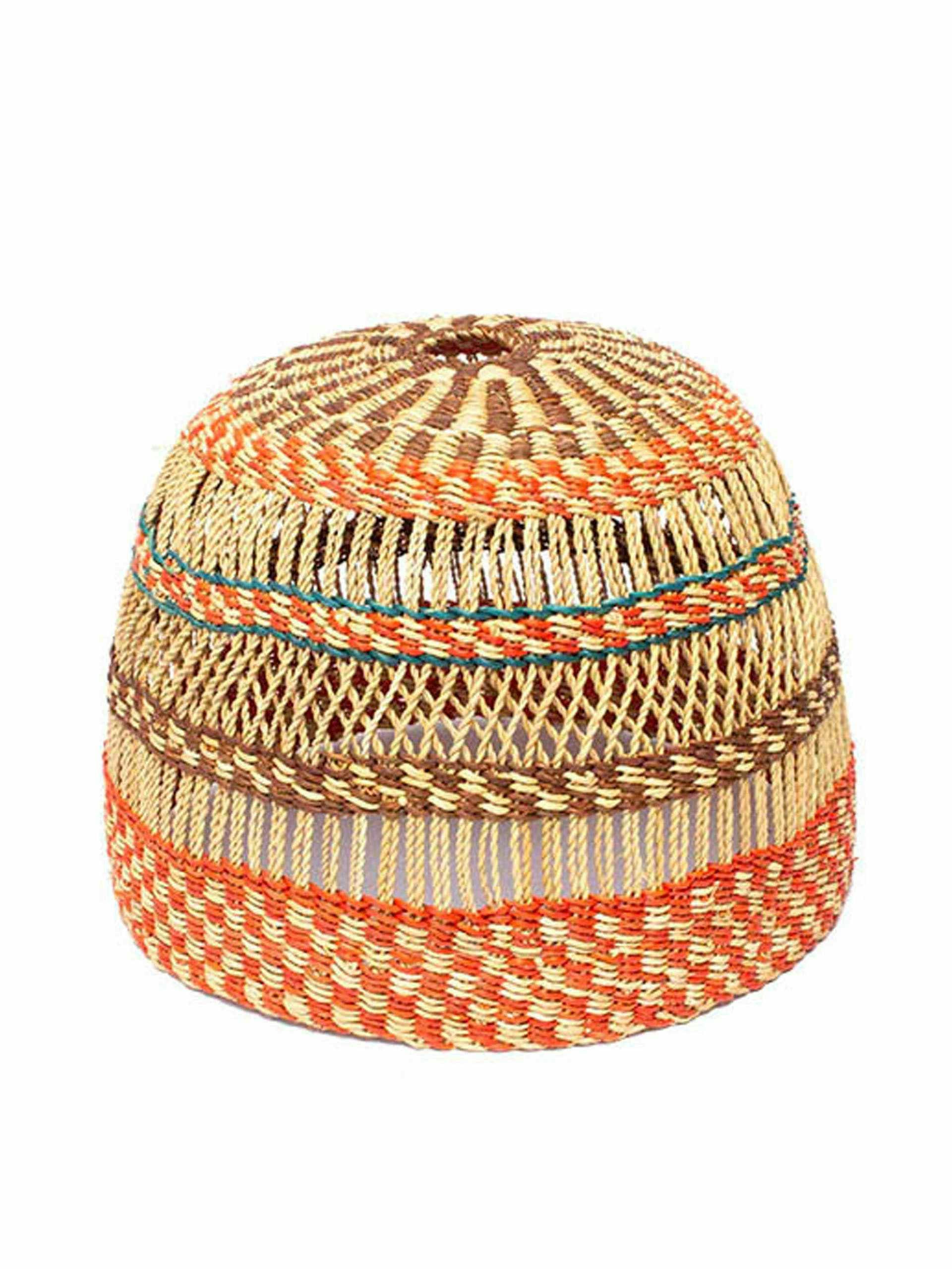 Ghanaian hand woven dome light shade
