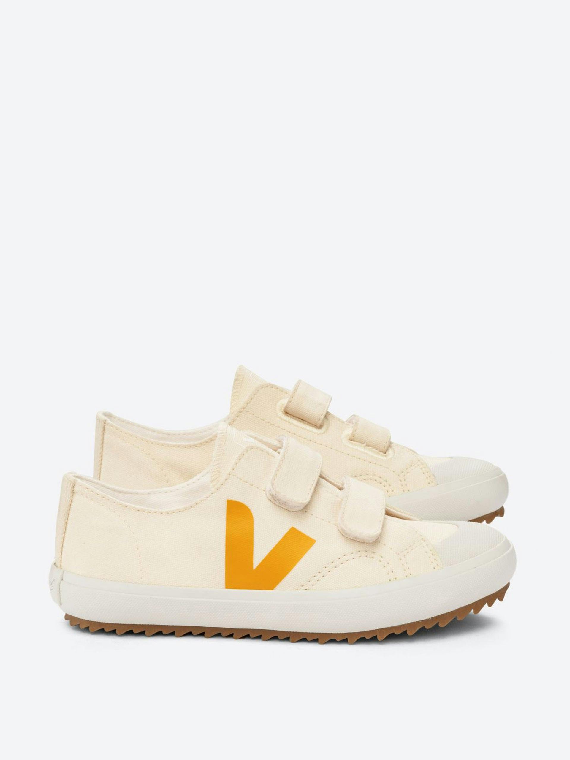 Yellow canvas bonpoint trainers