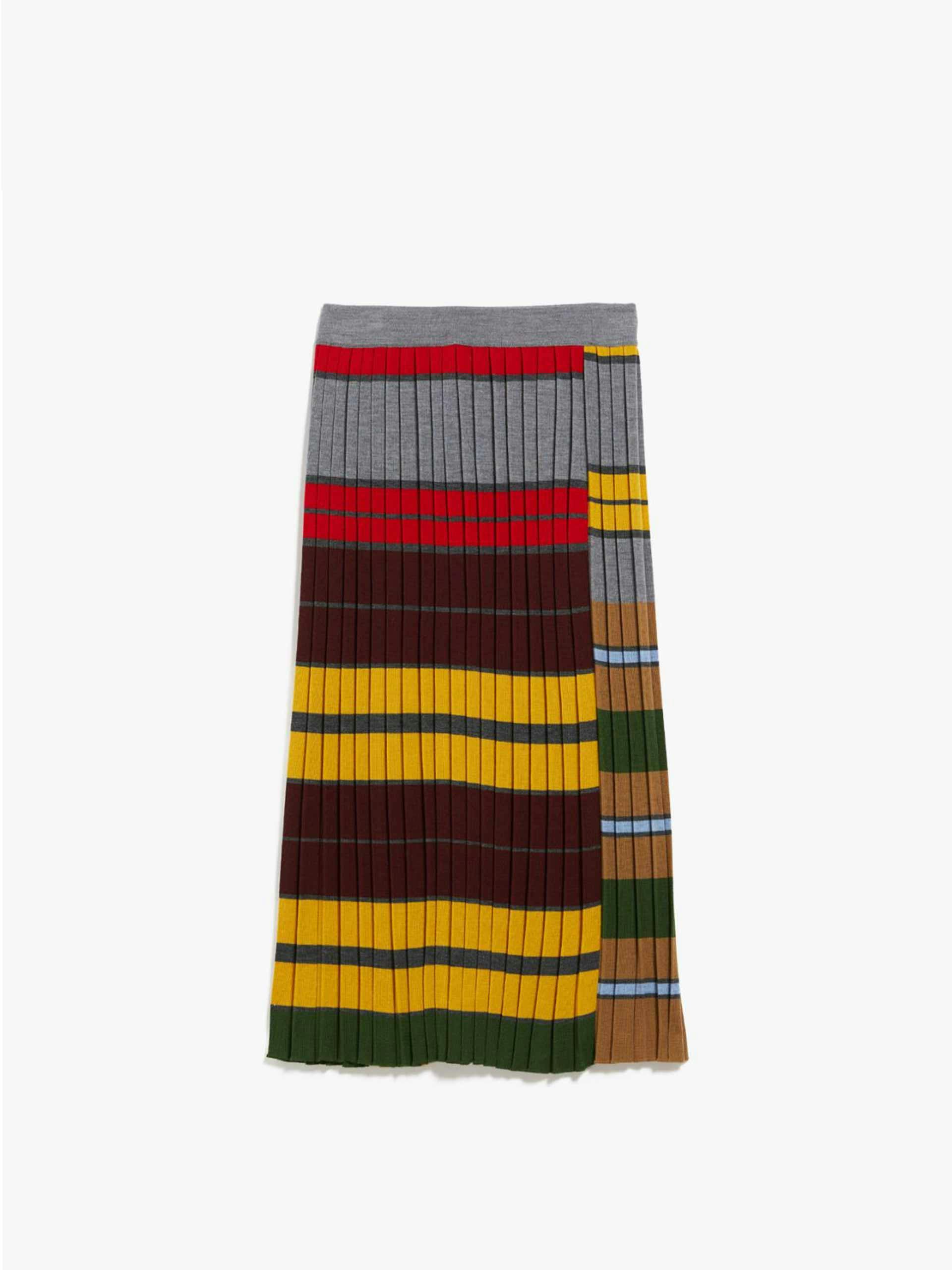 Multi-coloured wool skirt