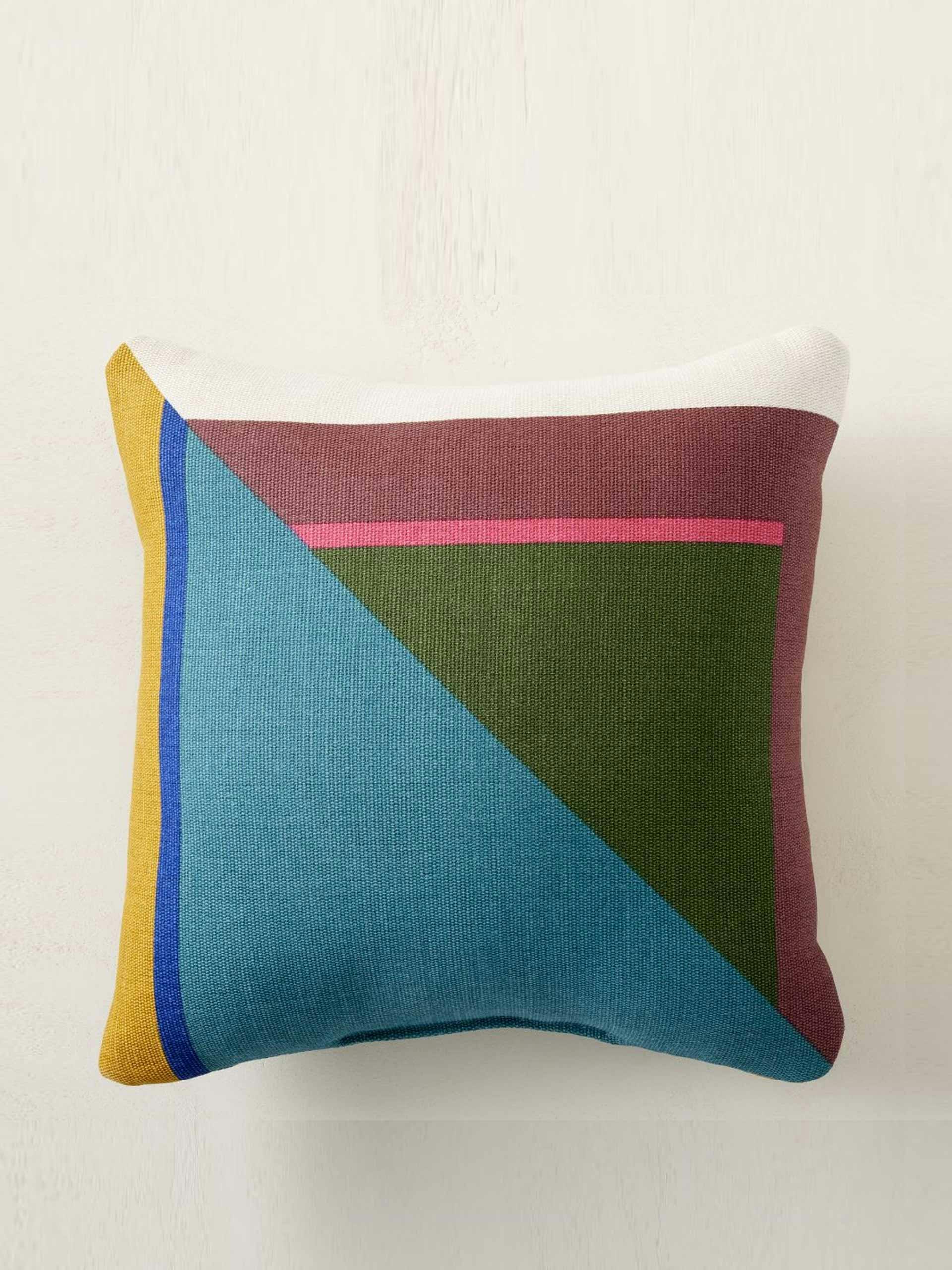 Colour-block cushion