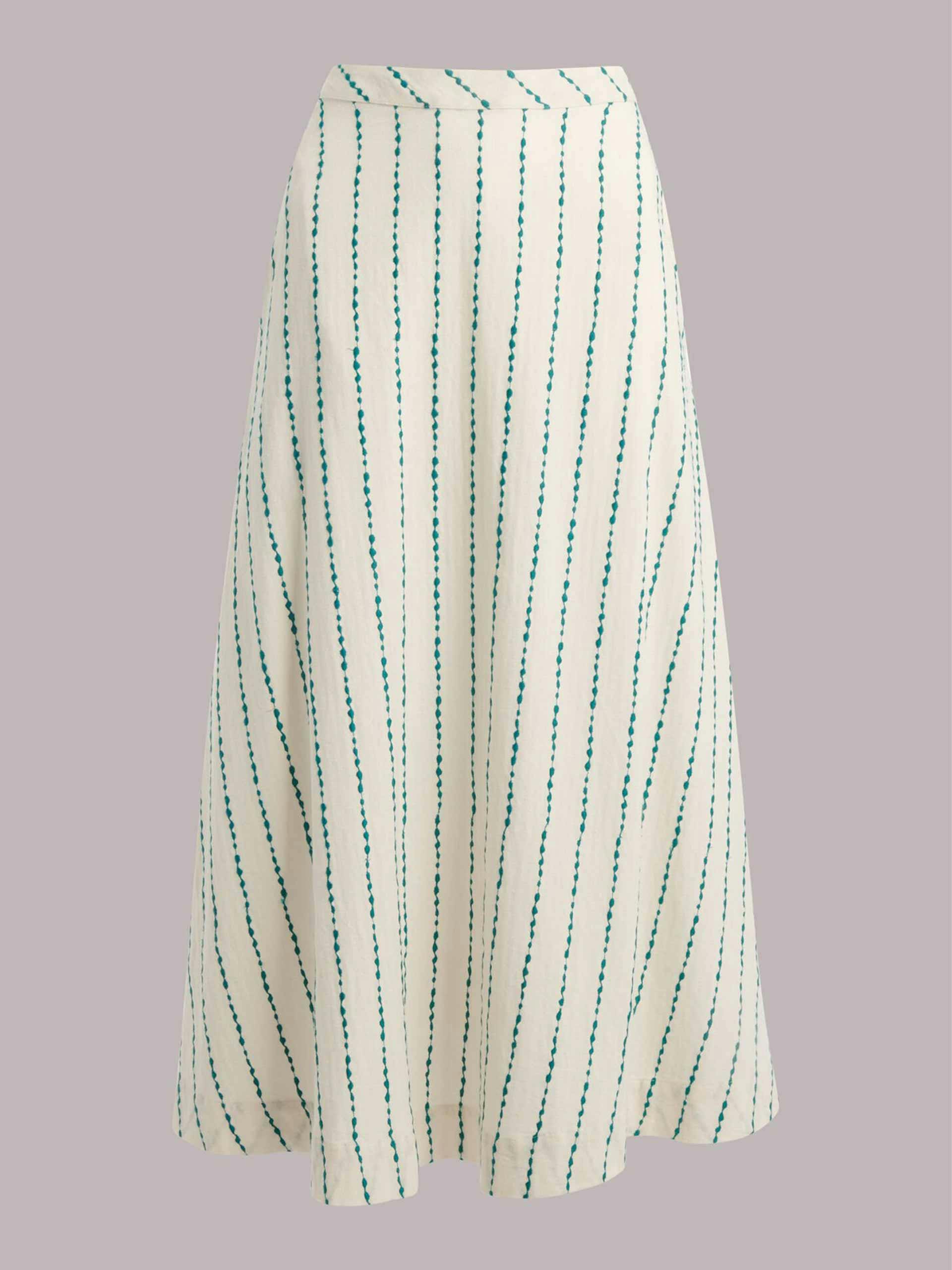 Embroidered midi skirt