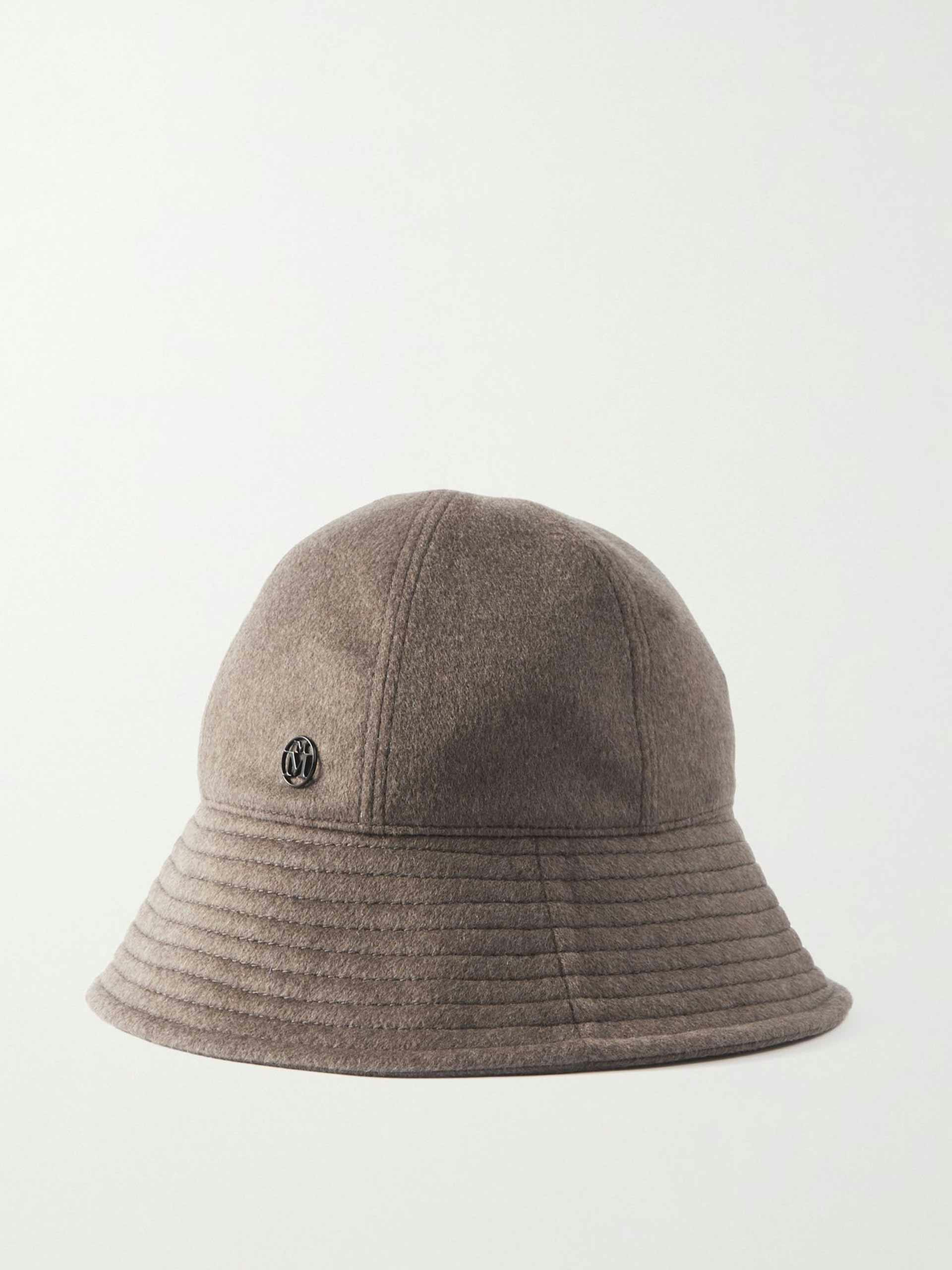 Embellished cashmere and wool-blend bucket hat