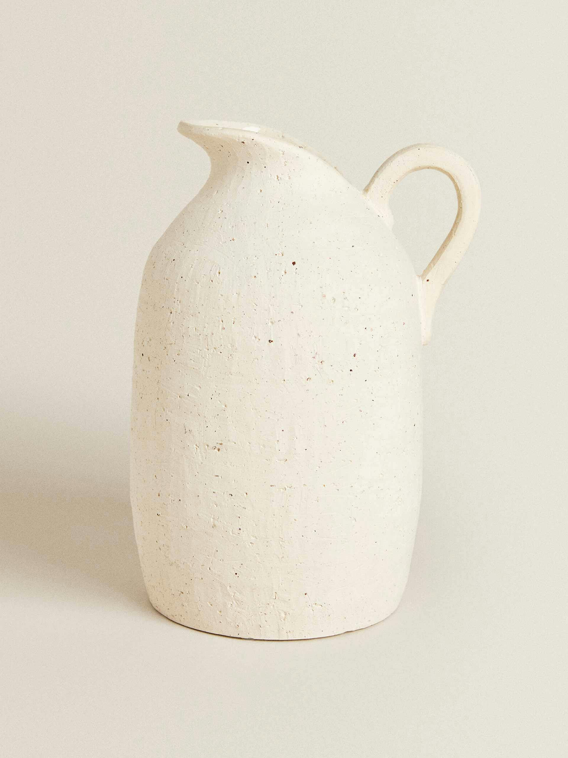 White decorative jug